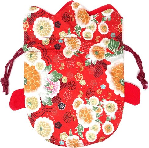 Honbay Cute Japanese Style Goldfish Drawstring Bag Gift Bag Cosmetic Bag Jewelry Pouch Coin Purse, 22x15cm/8.7x5.9inch (Pink) in Saudi Arabia