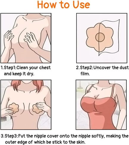 أغطية Dealswin Nippleless مقاس 5.1 بوصة من السيليكون قابلة لإعادة الاستخدام لرفع الثدي لكوب A-D in Kuwait