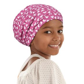 Kids Beanie Sleep Hats Bonnet for Night Sleeping Skull Cap to Keep Hair Smooth Adjustable Black in Saudi Arabia