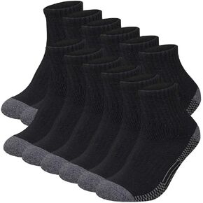 COOVAN Men's Athletic Ankle Socks 12 Pack Mens Cushion Comfort Casual Running Sock Size 10-13
