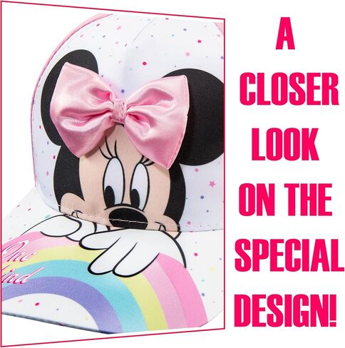 Disney Minnie Mouse Toddler Girls Pink Baseball Cap - Many Styles - Ages 2-4 Years - Adjustable Velcro Closure (Peek-a- Boo Minnie) in Saudi Arabia