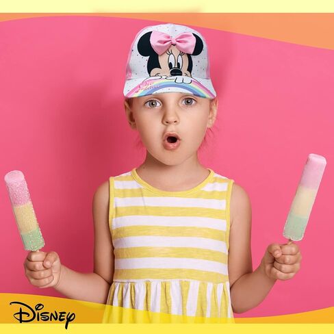 Disney Minnie Mouse Toddler Girls Pink Baseball Cap - Many Styles - Ages 2-4 Years - Adjustable Velcro Closure (Peek-a- Boo Minnie) in Saudi Arabia