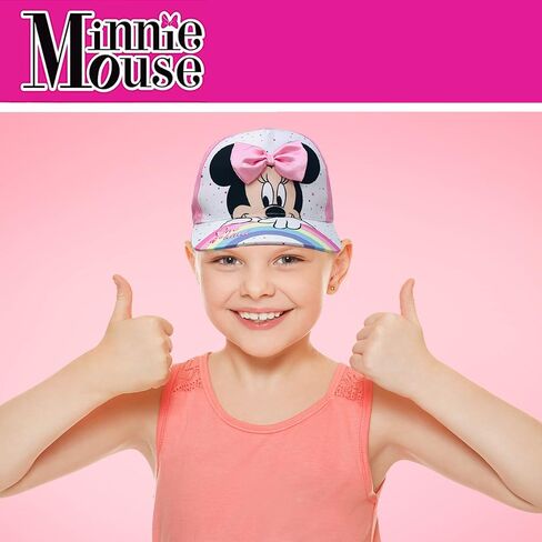 Disney Minnie Mouse Toddler Girls Pink Baseball Cap - Many Styles - Ages 2-4 Years - Adjustable Velcro Closure (Peek-a- Boo Minnie) in Saudi Arabia