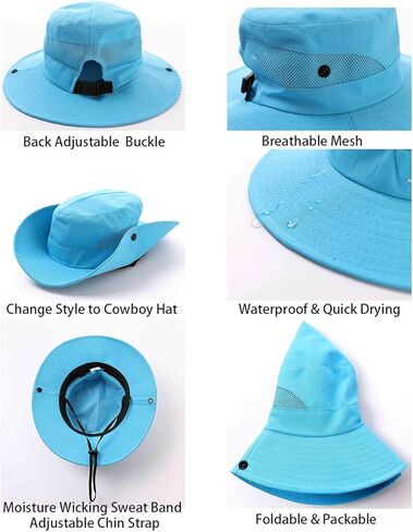 4 قطع من قبعة الشمس للأطفال البنات على شكل ذيل حصان للحماية من الأشعة فوق البنفسجية، قبعة سفاري للشاطئ، قبعة بحافة واسعة in Kuwait
