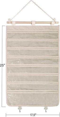 Hanging Jewelry Organizer,Accessories Organizer,80 Pocket Organizer for Holding Jewelries（Beige） in Kuwait