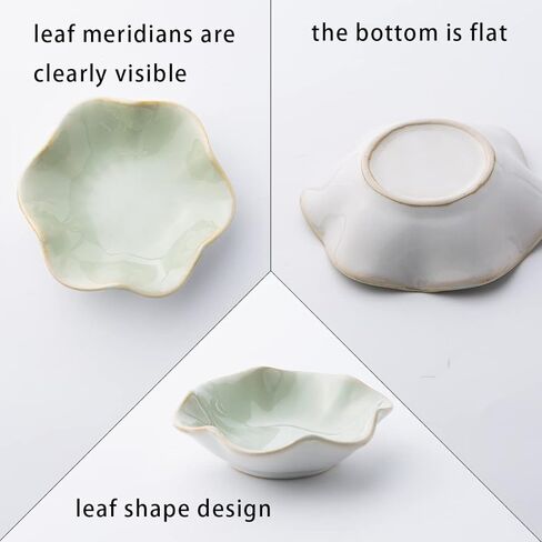 طبق مجوهرات من كيمراميك، صينية حلي من السيراميك، حامل خاتم صغير، وعاء مفاتيح، ديكور منزلي، هدايا للاصدقاء والأخوات والابنة والام (اخضر فاتح) in Kuwait