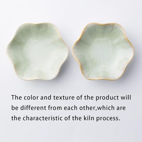 طبق مجوهرات من كيمراميك، صينية حلي من السيراميك، حامل خاتم صغير، وعاء مفاتيح، ديكور منزلي، هدايا للاصدقاء والأخوات والابنة والام (اخضر فاتح) in Kuwait