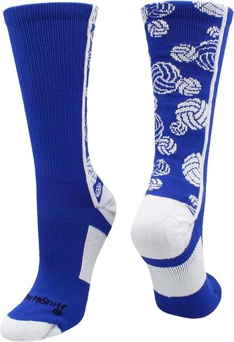 MadSportsStuff Crazy Volleyball Logo Crew Socks (multiple colors) in Saudi Arabia