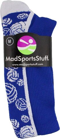 MadSportsStuff Crazy Volleyball Logo Crew Socks (multiple colors) in Saudi Arabia