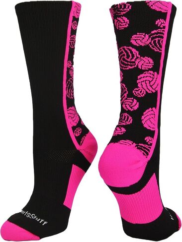 MadSportsStuff Crazy Volleyball Logo Crew Socks (multiple colors) in Saudi Arabia