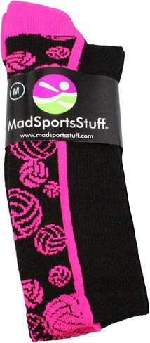 MadSportsStuff Crazy Volleyball Logo Crew Socks (multiple colors) in Saudi Arabia