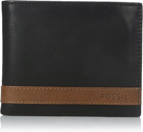 Fossil Men's Leather Bifold Wallet with Coin Pocket for Men in Saudi Arabia