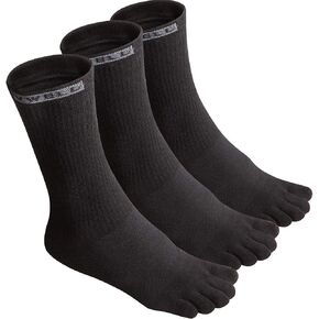 VWELL Toe Socks Cotton Athletic Running Five Finger Socks 3 Pairs,Size 7-11