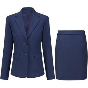 YUNCLOS Women's 2 Pieces Skirt Suit Set Long Sleeve Blazer Jacket and Pencil Skirt in Saudi Arabia