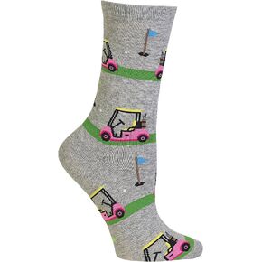 Hot Sox Womens Golf Carts Socks, Sweatshirt Grey Heather, 1 Pair, Womens Shoe 4-10 in Saudi Arabia