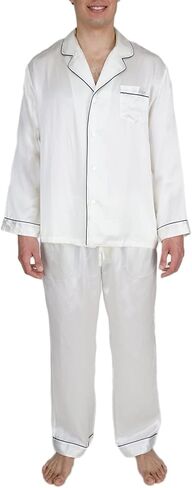 OSCAR ROSSA Men's Luxury Silk Sleepwear 100% Mulberry Silk Pajamas Set in Saudi Arabia