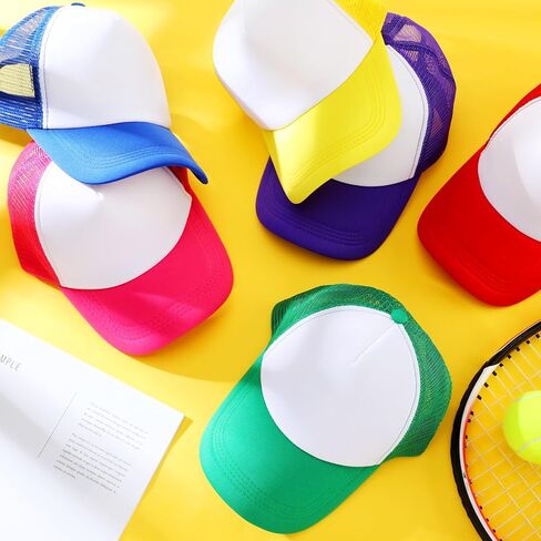 Patelai 24 Pcs Unisex Trucker Hat Bulk Blank Baseball Caps Sublimation Mesh Caps Adjustable Hat DIY in Kuwait