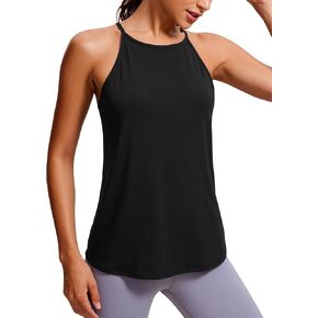 CRZ YOGA Halter Tank Tops for Women High Neck Workout Tops Flowy Cami Tanks Sleeveless Tops Athletic Yoga Shirts in Saudi Arabia