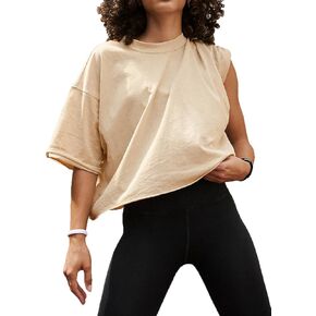 Women's Summer Short Sleeve Crop Tops Cotton Athletic Yoga Running T-Shirts | Basic Stretch Casual Crop Top, Summer Sweat Shirt, Active Womens Golf Tops, Crew Neck Gym Hiking Yoga Shirts for Women in Saudi Arabia