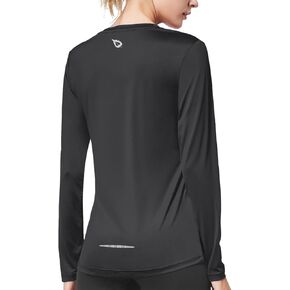BALEAF Women's Long Sleeve Running Shirts Quick Dry Athletic Workout Tops in Saudi Arabia