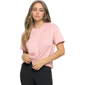 Knit Riot Women’s Crop Top – Short Sleeve Soft Boxy Crewneck Casual Active Workout Yoga Running Cropped Tee T Shirts in Kuwait