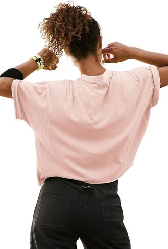 Women's Summer Short Sleeve Crop Tops Cotton Athletic Yoga Running T-Shirts | Basic Stretch Casual Crop Top, Summer Sweat Shirt, Active Womens Golf Tops, Crew Neck Gym Hiking Yoga Shirts for Women in Saudi Arabia