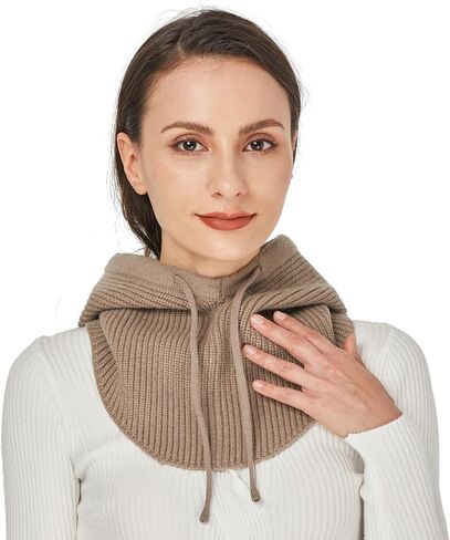 قبعات الشتاء Facecozy للنساء، قبعة وشاح دافئة بغطاء للرأس للنساء قبعة جمجمة بالاكلافا متماسكة مع رباط in Kuwait