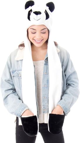 Simplicity 3-in-1 Multi-Functional Animal Hat, Scarf, & Mitten Combo in Kuwait