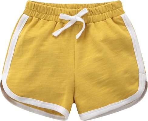 Girls Boys 3 Pack Running Athletic Cotton Shorts, Kids Baby Workout and Fashion Dolphin Summer Beach Sports in Kuwait
