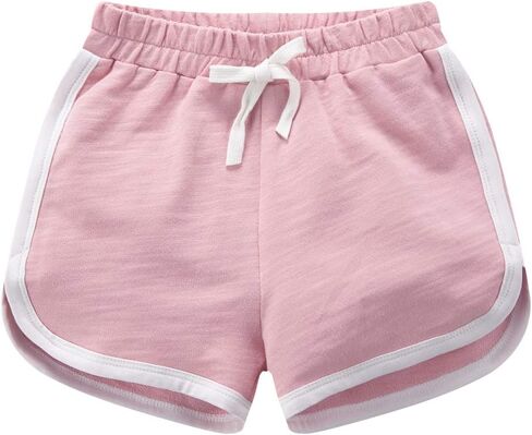 Girls Boys 3 Pack Running Athletic Cotton Shorts, Kids Baby Workout and Fashion Dolphin Summer Beach Sports in Kuwait