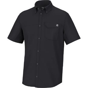 Tide Point Solid Short Sleeve Shirt, Button Down for Men