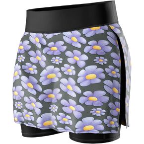 SLS3 Athletic Skirt Shorts for Women, Lightweight Mini Tennis Skort with Pockets
