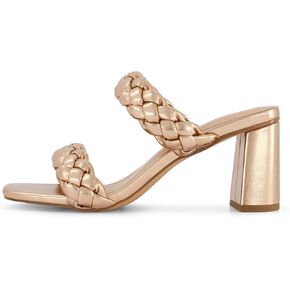 Dunes Iris Chunky Braided Heel Sandals for Women, Block Heel Square Toe Summer Sandals with Memory Foam in Kuwait