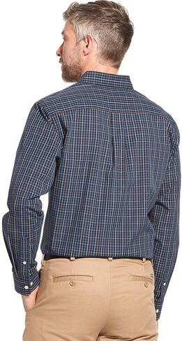 Arrow 1851 Men's Hamilton Poplins Long Sleeve Button Down Plaid Shirt in Saudi Arabia