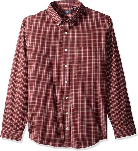 Arrow 1851 Men's Hamilton Poplins Long Sleeve Button Down Plaid Shirt in Saudi Arabia