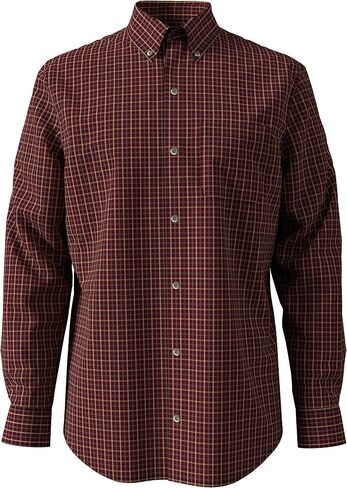 Arrow 1851 Men's Hamilton Poplins Long Sleeve Button Down Plaid Shirt in Saudi Arabia