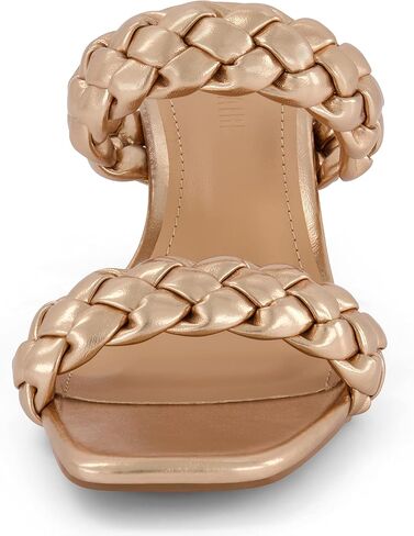 Dunes Iris Chunky Braided Heel Sandals for Women, Block Heel Square Toe Summer Sandals with Memory Foam in Saudi Arabia