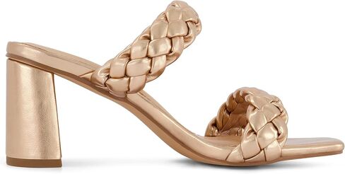 Dunes Iris Chunky Braided Heel Sandals for Women, Block Heel Square Toe Summer Sandals with Memory Foam in Saudi Arabia