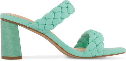 Dunes Iris Chunky Braided Heel Sandals for Women, Block Heel Square Toe Summer Sandals with Memory Foam in Saudi Arabia