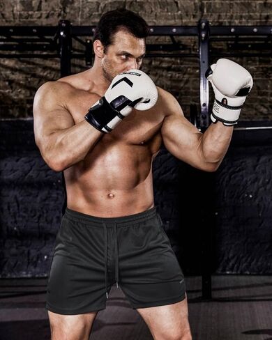 COOFANDY Men's 2 Pack Gym Workout Shorts Mesh Lightweight Bodybuilding Pants Training Running Sports Jogger with Pockets in Kuwait