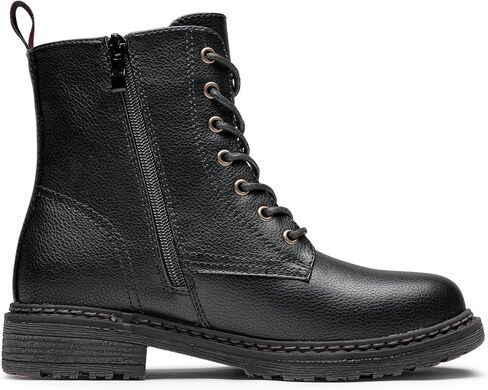 Women's Combat Boots Lace Up Ankle Booties with Side Zipper | Short, flat, comfortable, fashion casual dress style, low heel, motorcycle, work, everyday wear in Saudi Arabia