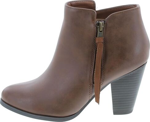 Soda Women's Ages Tassel Zip Chunky Heel Bootie in Kuwait