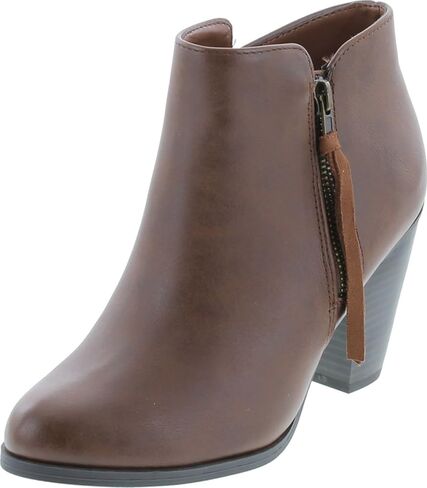 Soda Women's Ages Tassel Zip Chunky Heel Bootie in Kuwait