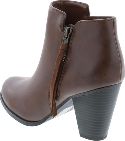 Soda Women's Ages Tassel Zip Chunky Heel Bootie in Kuwait