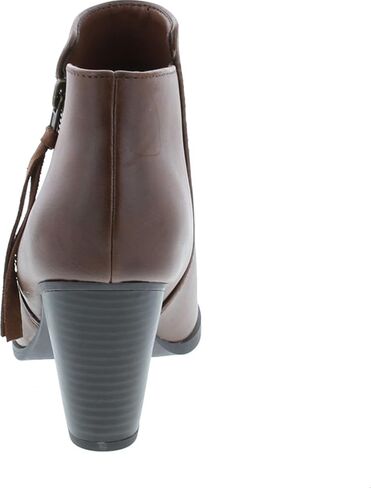Soda Women's Ages Tassel Zip Chunky Heel Bootie in Kuwait