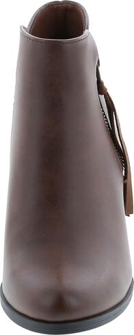 Soda Women's Ages Tassel Zip Chunky Heel Bootie in Kuwait
