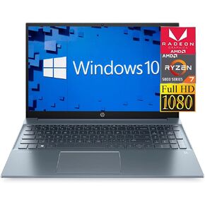 HP 2021 Pavilion Laptop, 15-inch Laptop, AMD Ryzen 7 5700U (>i7-1165G7), 32GB RAM, 1TB SSD, AMD Radeon Graphics, 15.6" Full HD, B&O Audio, WiFi 6, Bluetooth, Webcam with JAWFOAL in Kuwait