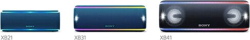 Sony SRS-XB41 Portable Bluetooth Speaker: Wireless Party Speaker with Flashing Line Light - Loud Audio for Phone Calls Bluetooth Speakers - Black - SRS-XB41 in Saudi Arabia
