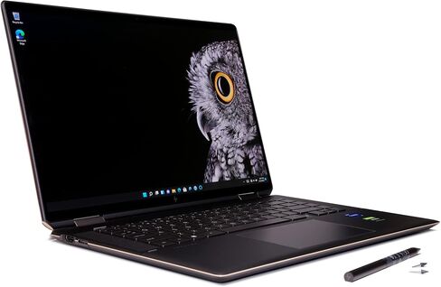 New Spectre x360 2 في 1 16-f0023dx 16 بوصة UHD+ (3840 × 2400)، OLED، multitouch 11Th Gen i7-11390H GeForce GTX 3050 4GB Active Pen Plus Best Notebook Stylus Stylus Light (2TB SSD|16GB RAM|Win 11 برو) in Kuwait