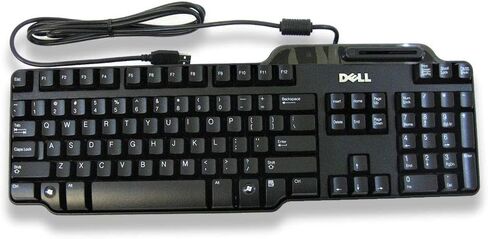 لوحة مفاتيح USB سلكية من Dell مزودة بقارئ بطاقات ذكية وبرامج تشغيل ومسند راحة اليد (متجددة) in Kuwait